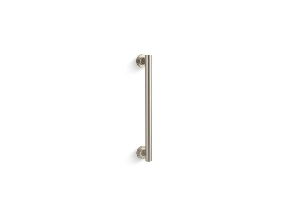 KOHLER K-705767 Purist 14" Pivot Shower Door Handle, Vibrant Brushed Nickel - 3/4 view of product