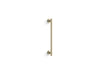 KOHLER K-705767 Purist 14" Pivot Shower Door Handle, Vibrant French Gold - 3/4 view of product