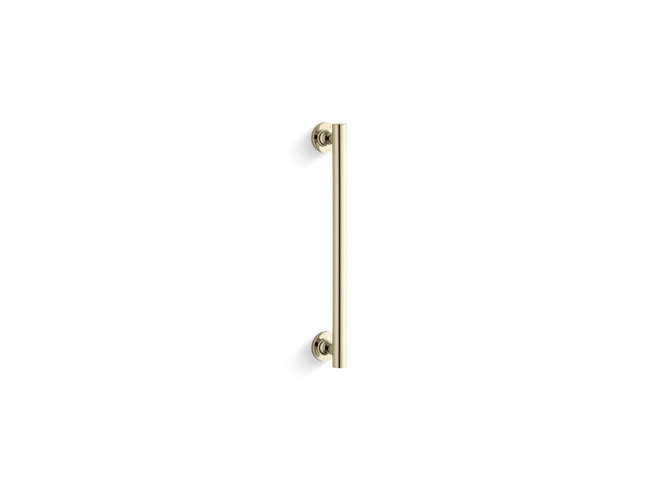 KOHLER K-705767 Purist 14" Pivot Shower Door Handle, Vibrant French Gold - 3/4 view of product