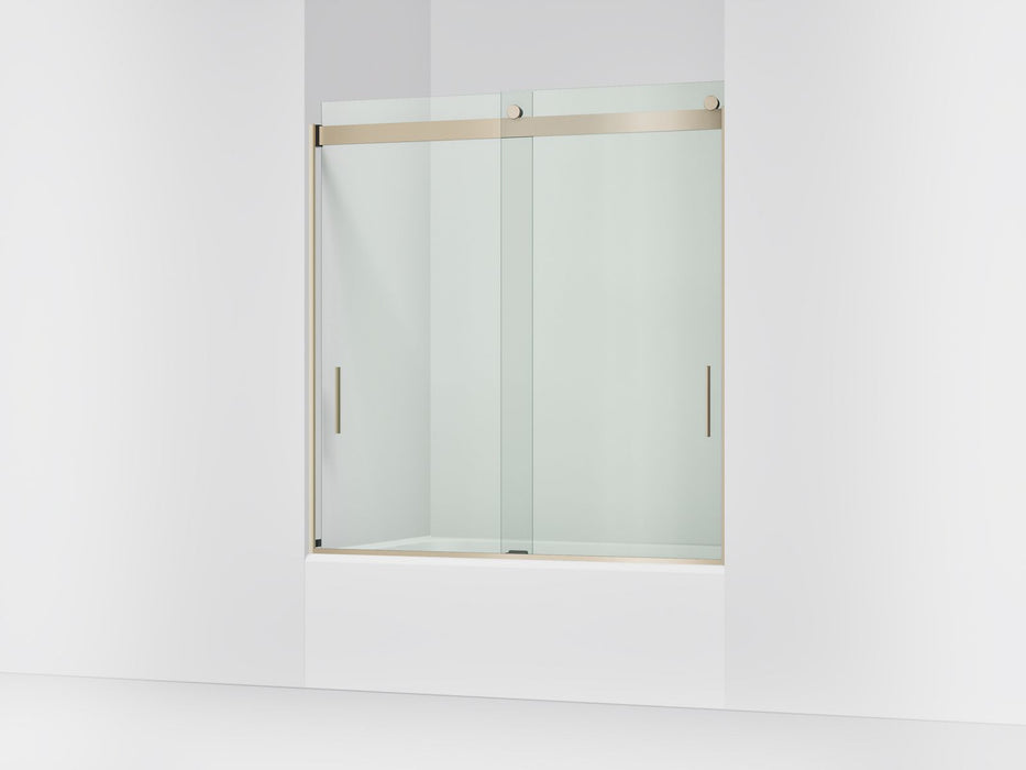KOHLER K-706000-L Levity 62" H sliding bath door with 1/4"-thick glass, anodized brushed bronze