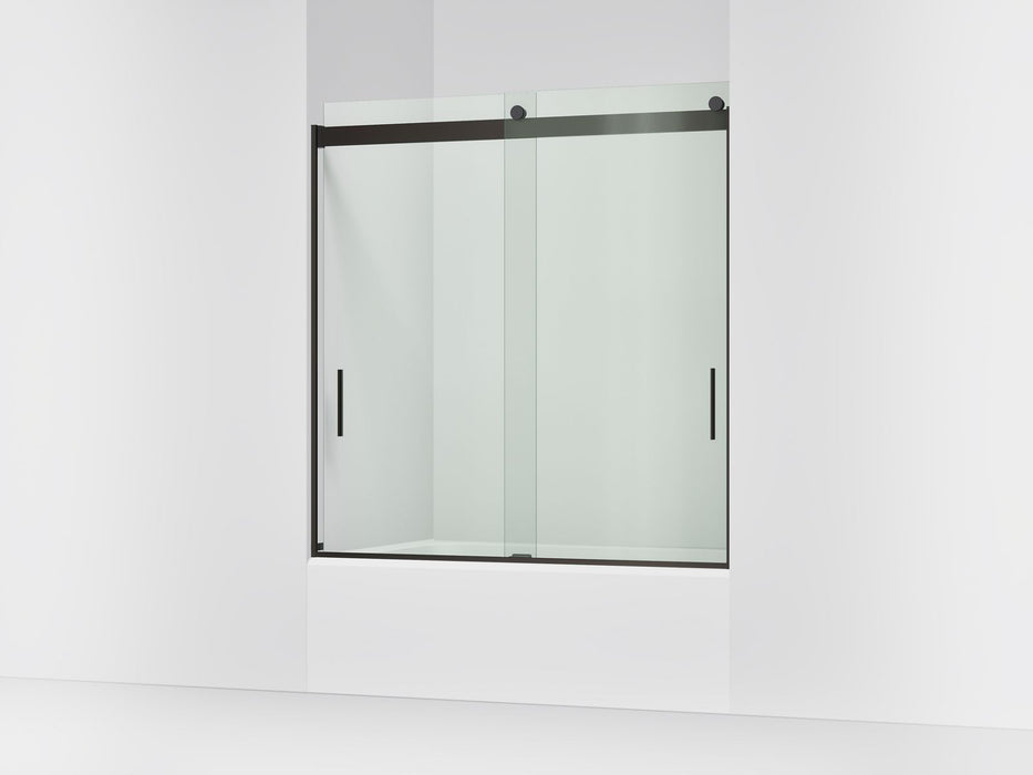 KOHLER K-706000-L Levity 62" H sliding bath door with 1/4"-thick glass, anodized dark bronze