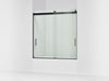 KOHLER K-706000-L Levity 62" H sliding bath door with 1/4"-thick glass, matte black