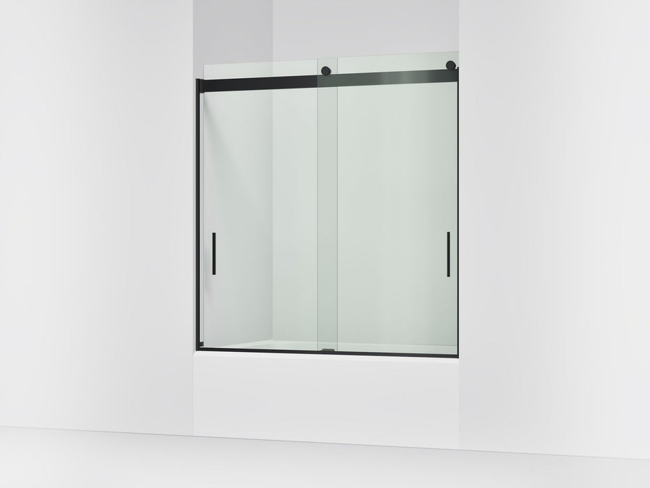 KOHLER K-706000-L Levity 62" H sliding bath door with 1/4"-thick glass, matte black
