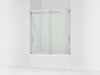 KOHLER K-706000-L Levity 62" H sliding bath door with 1/4"-thick glass, matte nickel