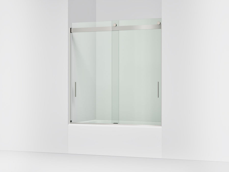 KOHLER K-706000-L Levity 62" H sliding bath door with 1/4"-thick glass, matte nickel