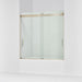 KOHLER K-706002-L Levity Sliding bath door, 59-3/4" H x 56-5/8 - 59-5/8" W, with 1/4" thick Crystal Clear glass, anodized...