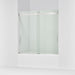 KOHLER K-706002-L Levity Sliding bath door, 59-3/4" H x 56-5/8 - 59-5/8" W, with 1/4" thick Crystal Clear glass, bright...
