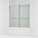 KOHLER K-706004-D3 Levity Sliding bath door, 62" H x 56-5/8 - 59-5/8" W, with 1/4" thick Frosted glass, matte nickel