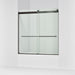KOHLER K-706004-L Levity Sliding bath door, 62" H x 56-5/8 - 59-5/8" W, with 1/4" thick Crystal Clear glass, anodized...