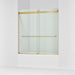 KOHLER K-706004-L Levity Sliding bath door, 62" H x 56-5/8 - 59-5/8" W, with 1/4" thick Crystal Clear glass, vibrant...