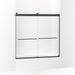 KOHLER K-706005-L Levity Sliding bath door, 59-3/4" H x 54 - 57" W, with 1/4" thick Crystal Clear glass, matte black