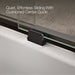 KOHLER K-706006-D3 Levity Sliding bath door, 59-3/4" H x 56-5/8 - 59-5/8" W, with 1/4" thick Frosted glass, anodized dark...