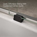 KOHLER K-706006-D3 Levity Sliding bath door, 59-3/4" H x 56-5/8 - 59-5/8" W, with 1/4" thick Frosted glass, bright silver...