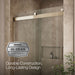 KOHLER K-706008-L Levity Sliding shower door, 74" H x 43-5/8 - 47-5/8" W, with 1/4" thick Crystal Clear glass, anodized...