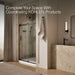 KOHLER K-706008-L Levity Sliding shower door, 74" H x 43-5/8 - 47-5/8" W, with 1/4" thick Crystal Clear glass, anodized...