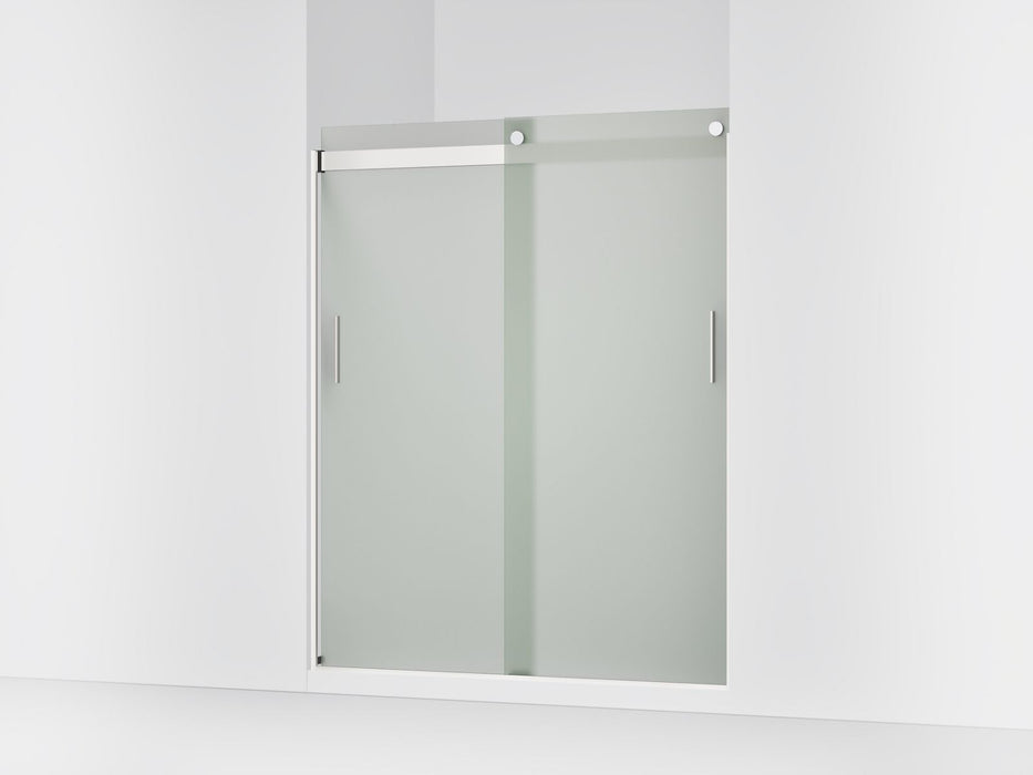 KOHLER K-706009-D3 Levity Sliding shower door, 74" H x 56-5/8 - 59-5/8" W, with 1/4" thick Frosted glass and blade...