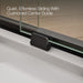 KOHLER K-706014-D3 Levity Sliding shower door, 74" H x 44-5/8 - 47-5/8" W, with 1/4" thick Frosted glass, matte black -...