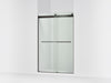KOHLER K-706014-L Levity Sliding shower door, 74" H x 44-5/8 - 47-5/8" W, with 1/4" thick Crystal Clear glass, anodized...