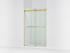 KOHLER K-706014-L Levity Sliding shower door, 74" H x 44-5/8 - 47-5/8" W, with 1/4" thick Crystal Clear glass, vibrant...