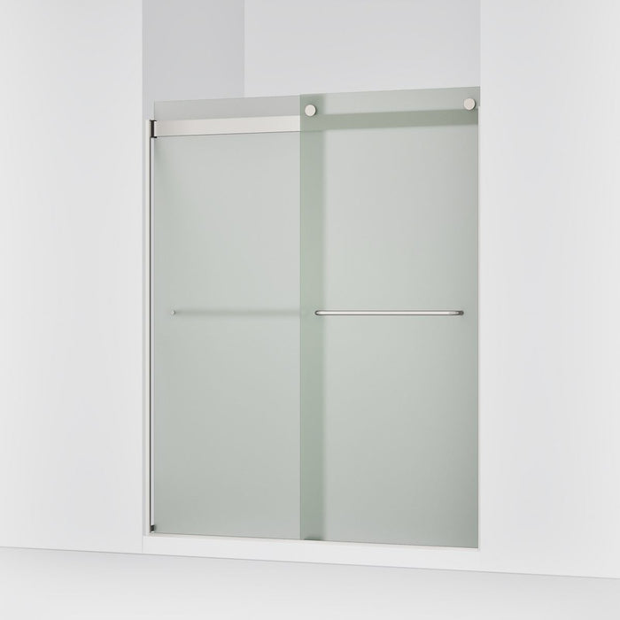KOHLER K-706015-D3 Levity Sliding shower door, 74" H x 56-5/8 - 59-5/8" W, with 1/4" thick Frosted glass