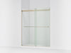KOHLER K-706015-L Levity 74" H sliding shower door with 1/4"-thick glass, anodized brushed bronze