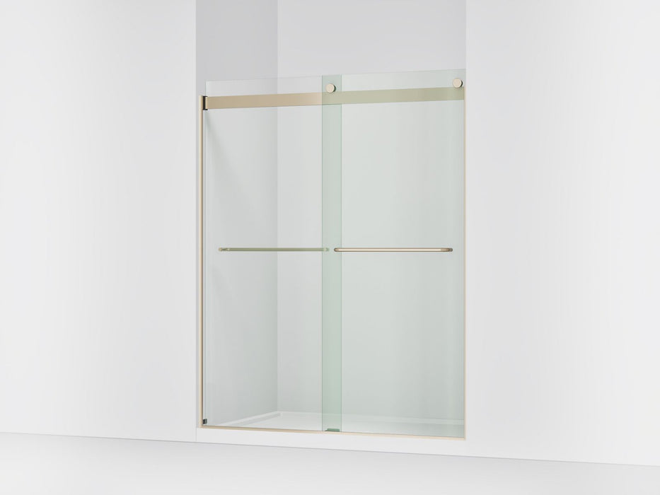 KOHLER K-706015-L Levity 74" H sliding shower door with 1/4"-thick glass, anodized brushed bronze
