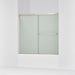 KOHLER K-707000-D3 Revel Sliding bath door, 55-1/2" H x 56-5/8 - 59-5/8" W, with 1/4" thick Frosted glass, anodized...