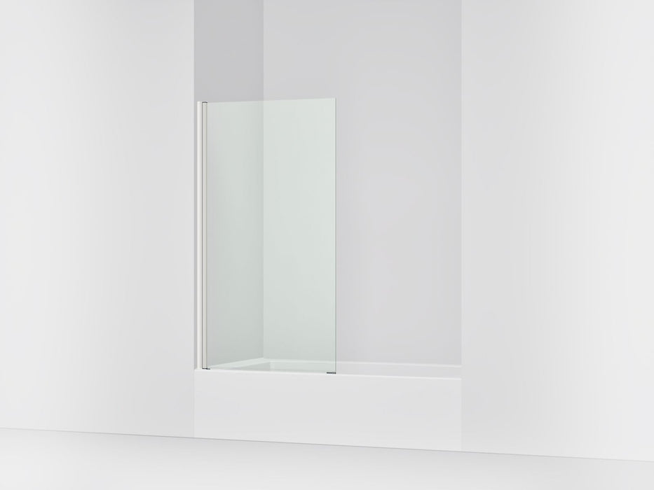KOHLER K-707105-L Aerie Bath screen, 56-15/16" x 32" W with 1/4" thick Crystal Clear glass and square corner, bright...