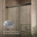 KOHLER K-707106-L Revel Sliding shower door, 76" H x 44-5/8 - 47-5/8" W, with 5/16" thick Crystal Clear glass, anodized...