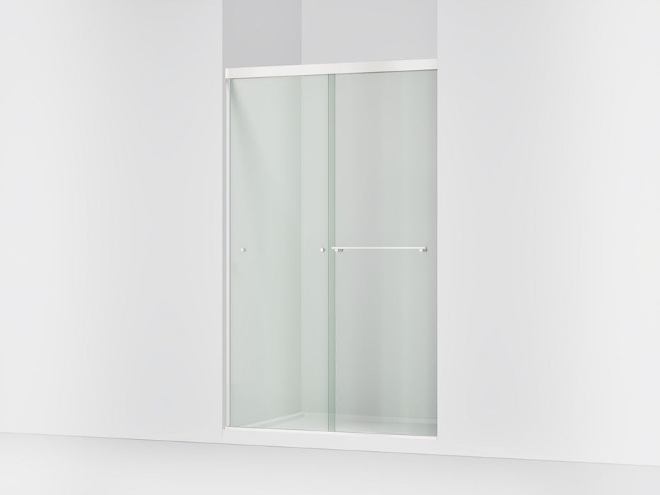 KOHLER K-707106-L Revel Sliding shower door, 76" H x 44-5/8 - 47-5/8" W, with 5/16" thick Crystal Clear glass, bright...