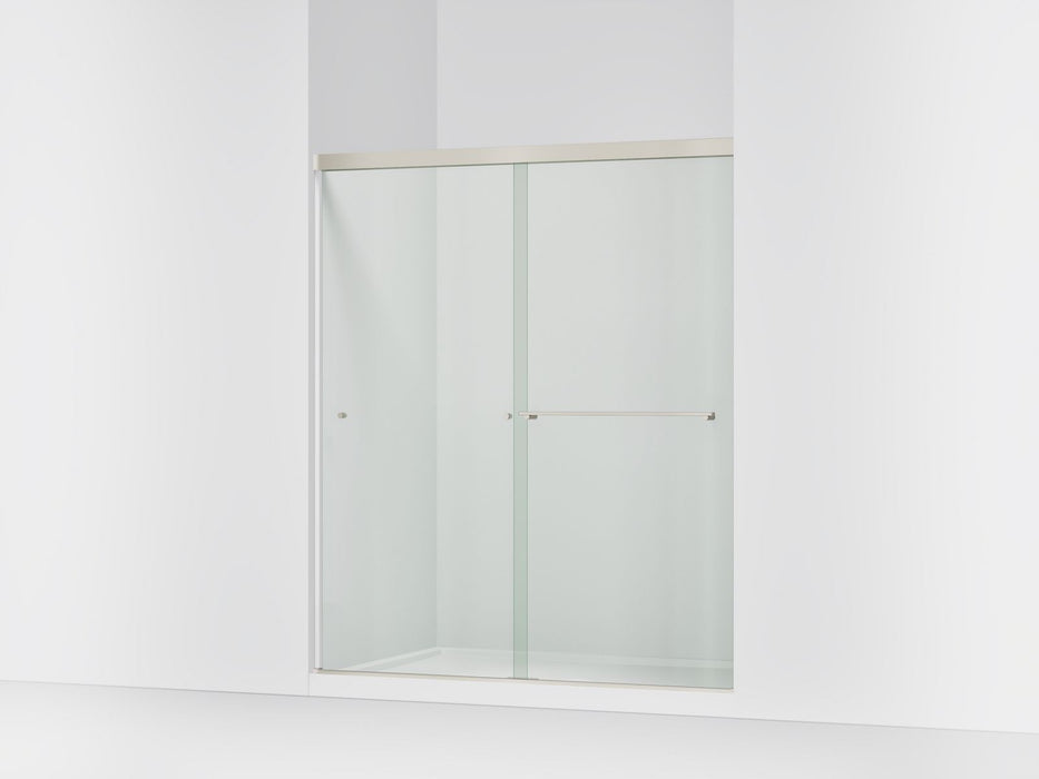 KOHLER K-707200-L Revel Sliding shower door, 70" H x 56-5/8 - 59-5/8" W, with 1/4" thick Crystal Clear glass, anodized...