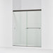 KOHLER K-707201-L Revel Sliding shower door, 70" H x 56-5/8 - 59-5/8" W, with 5/16" thick Crystal Clear glass, anodized...