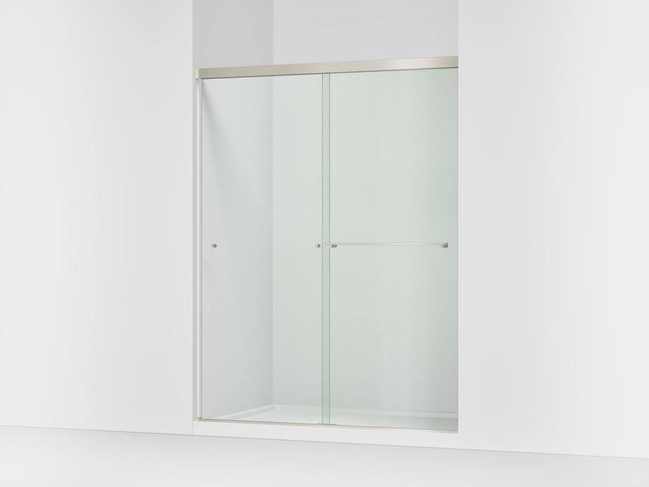 KOHLER K-707206-L Revel 76" H sliding shower door with 5/16"-thick glass, anodized brushed nickel
