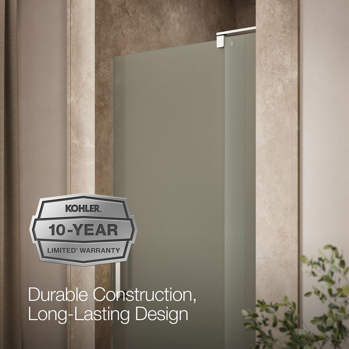 KOHLER K-707500-D3 Revel Pivot shower door, 70" H x 27-5/16 - 31-1/8" W, with 1/4" thick Frosted glass, bright polished...