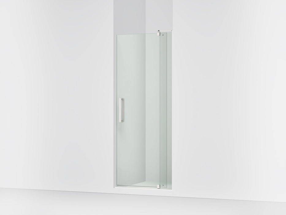 KOHLER K-707516-L Revel Pivot shower door, 74" H x 31-1/8 - 36" W, with 5/16" thick Crystal Clear glass, bright polished...