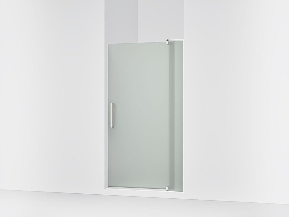 KOHLER K-707531-D3 Revel Pivot shower door, 70" H x 35-1/8 - 40" W, with 5/16" thick Frosted glass, bright polished silver