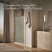 KOHLER K-707541-D3 Revel Pivot shower door, 70" H x 39-1/8 - 44" W, with 5/16" thick Frosted glass, bright polished...