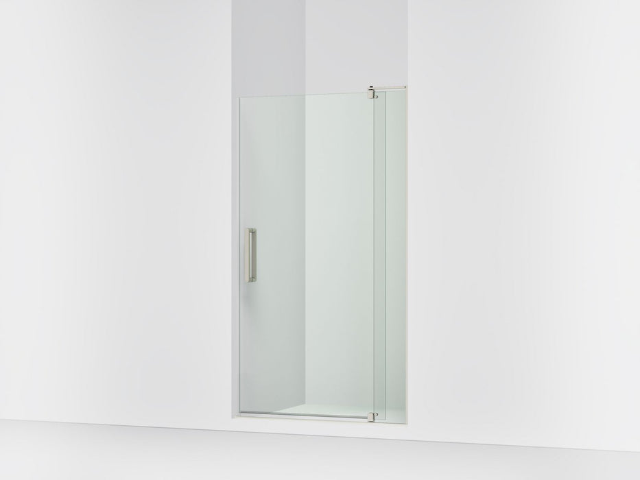 KOHLER K-707541-L Revel Pivot shower door, 70" H x 39-1/8 - 44" W, with 5/16" thick Crystal Clear glass, anodized brushed...