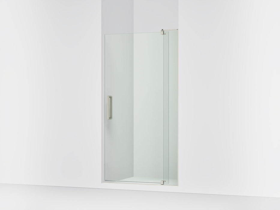 KOHLER K-707546-L Revel Pivot shower door, 74" H x 39-1/8 - 44" W, with 5/16" thick Crystal Clear glass