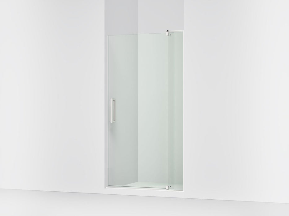 KOHLER K-707546-L Revel Pivot shower door, 74" H x 39-1/8 - 44" W, with 5/16" thick Crystal Clear glass
