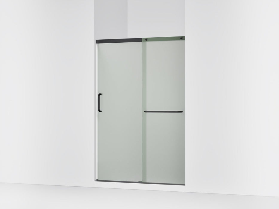 KOHLER K-707607-6D3 Elate Sliding shower door, 70-1/2" H x 50-1/4 - 53-5/8" W, with 1/4" thick Frosted glass, matte black