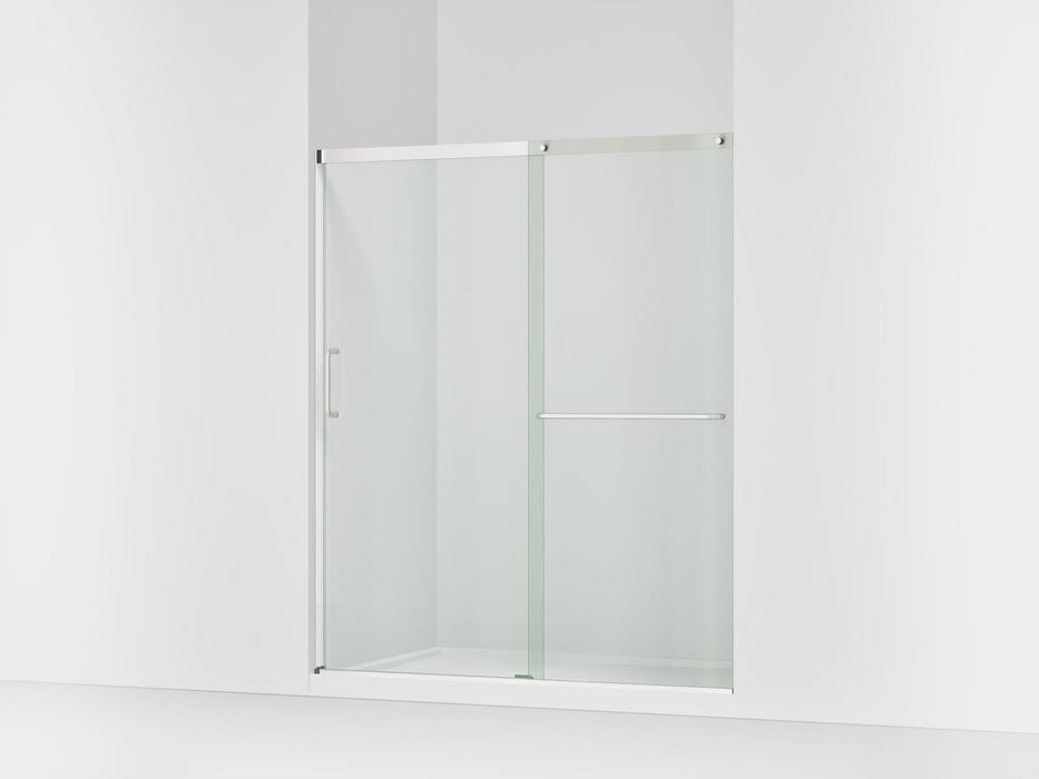 KOHLER K-707615-8L Elate Tall 75-1/2" H sliding shower door with 5/16"-thick glass, bright silver