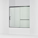 KOHLER K-707618-8L Elate Sliding bath door, 56-3/4" H x 56-1/4 - 59-5/8" W with heavy 5/16" thick Crystal Clear glass,...
