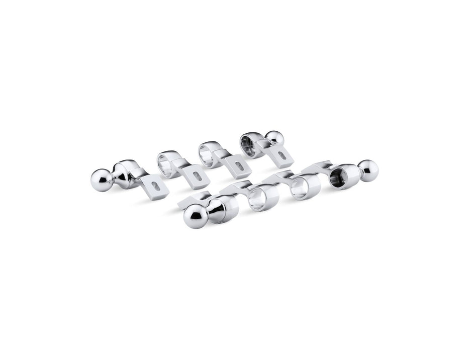 KOHLER K-708 Vintage Brackets and End Caps, polished chrome