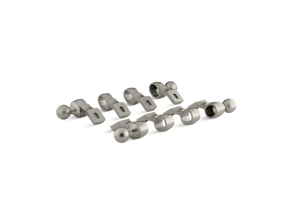 KOHLER K-708 Vintage Brackets and End Caps, vibrant brushed nickel