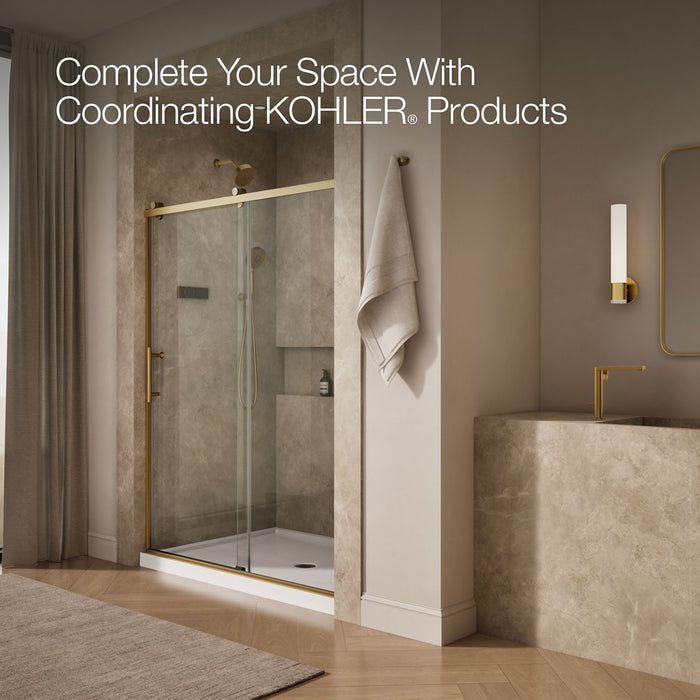 KOHLER K-709079-10L Rely 77" H sliding shower door with 3/8"-thick glass