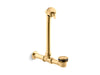 KOHLER K-7104 Iron Works Exposed bath drain for above-the-floor installation, vibrant brushed moderne brass