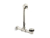 KOHLER K-7104 Iron Works Exposed bath drain for above-the-floor installation, vibrant polished nickel