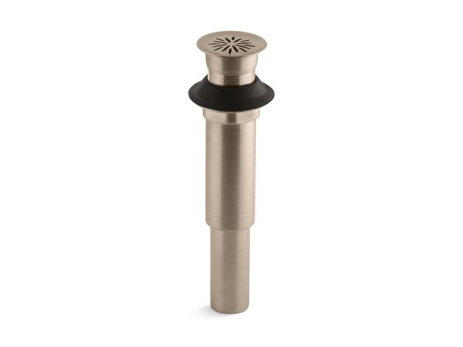 KOHLER K-7107 Decorative grid drain without overflow, vibrant brushed bronze