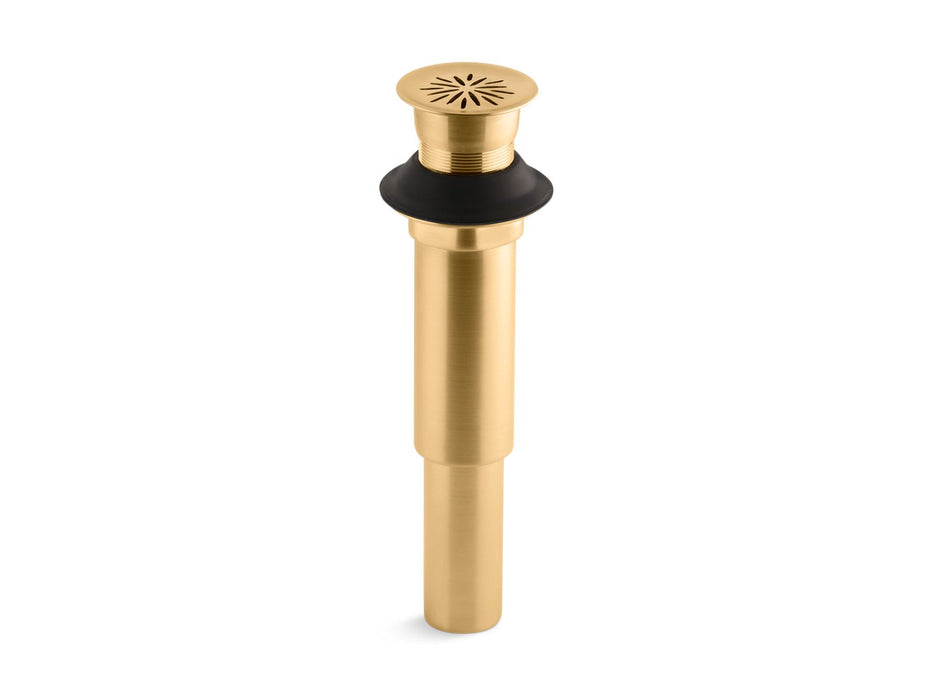KOHLER K-7107 Decorative grid drain without overflow, vibrant brushed moderne brass